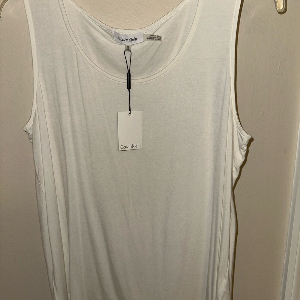 NWT Calvin Klein Women's Cream-colored Tank Top